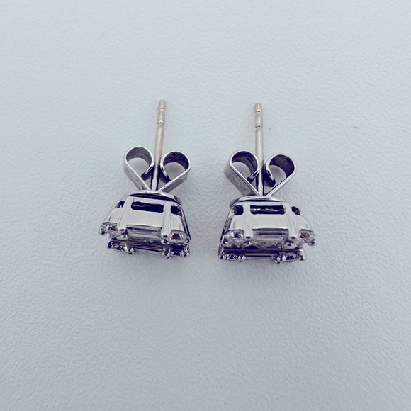 Pair of Gorgeous Natural Tiffany Cut 💎 DIAMOND 💎 Earrings - Picture 8 of 12